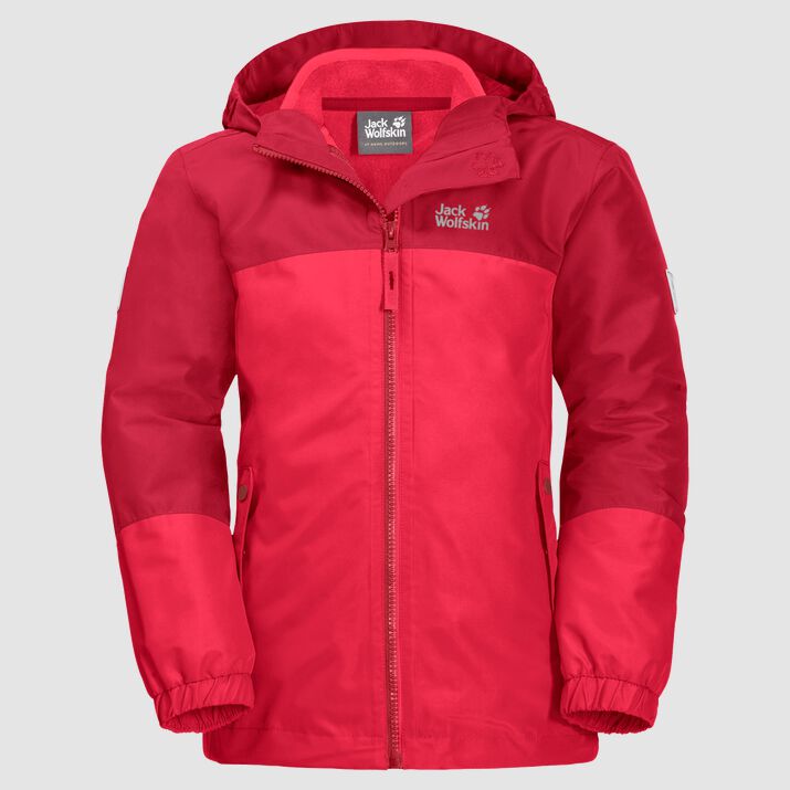 Jack Wolfskin Kids Iceland 3in1 Jacket Red 109536DNE